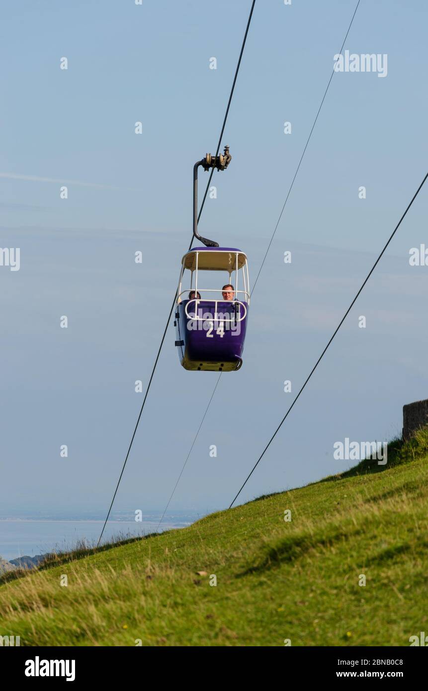 Llandudno, Wales, UK Aug 27, 2019 The Llandudno Cable Car is an