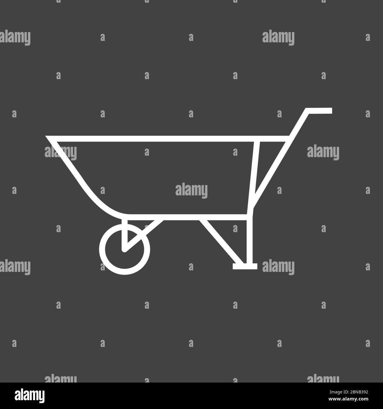 Beautiful wheelbarrow Line Vector Icon Stock Vector Image & Art - Alamy
