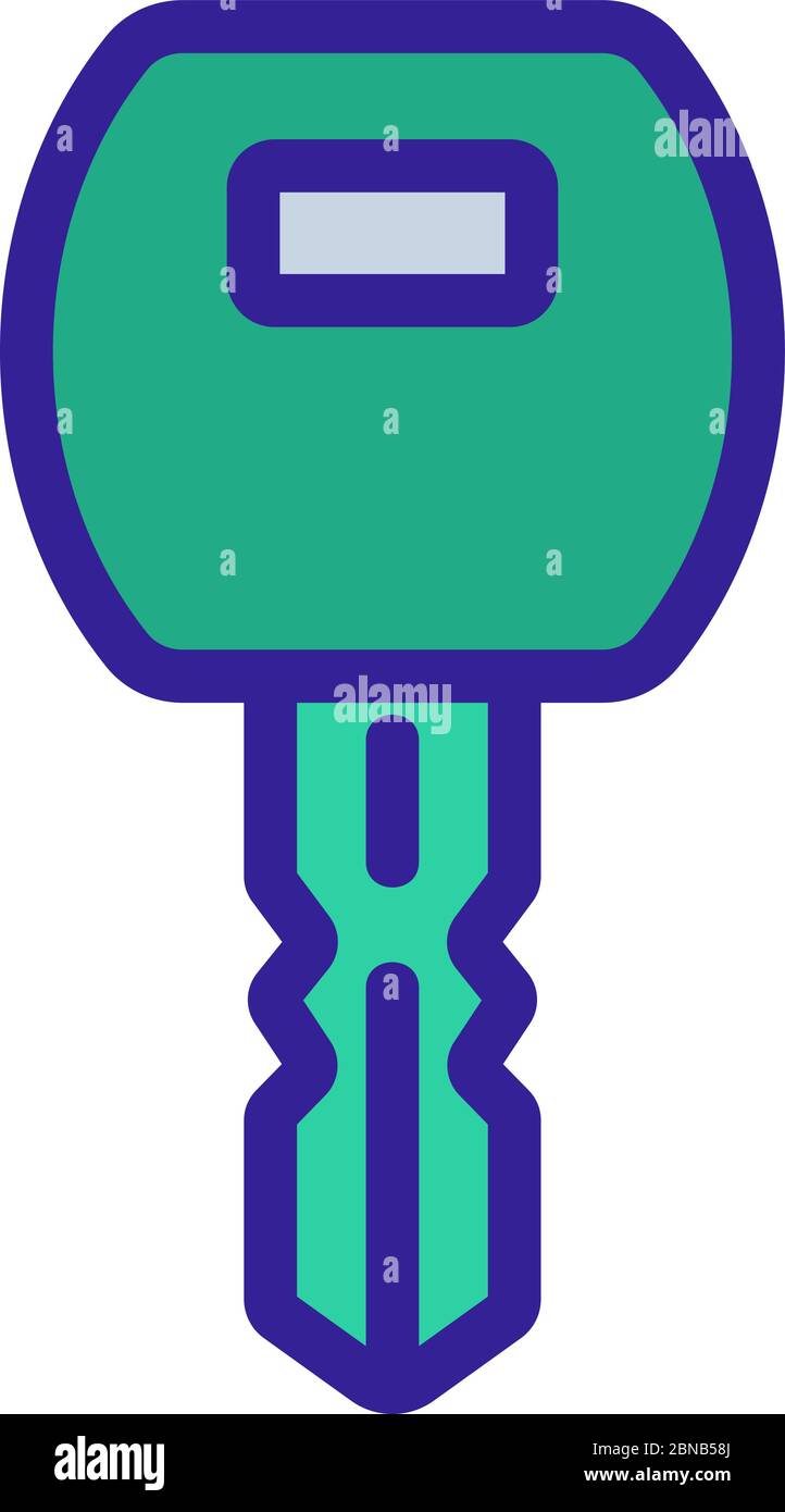 programmed chip key icon vector outline illustration Stock Vector Image ...