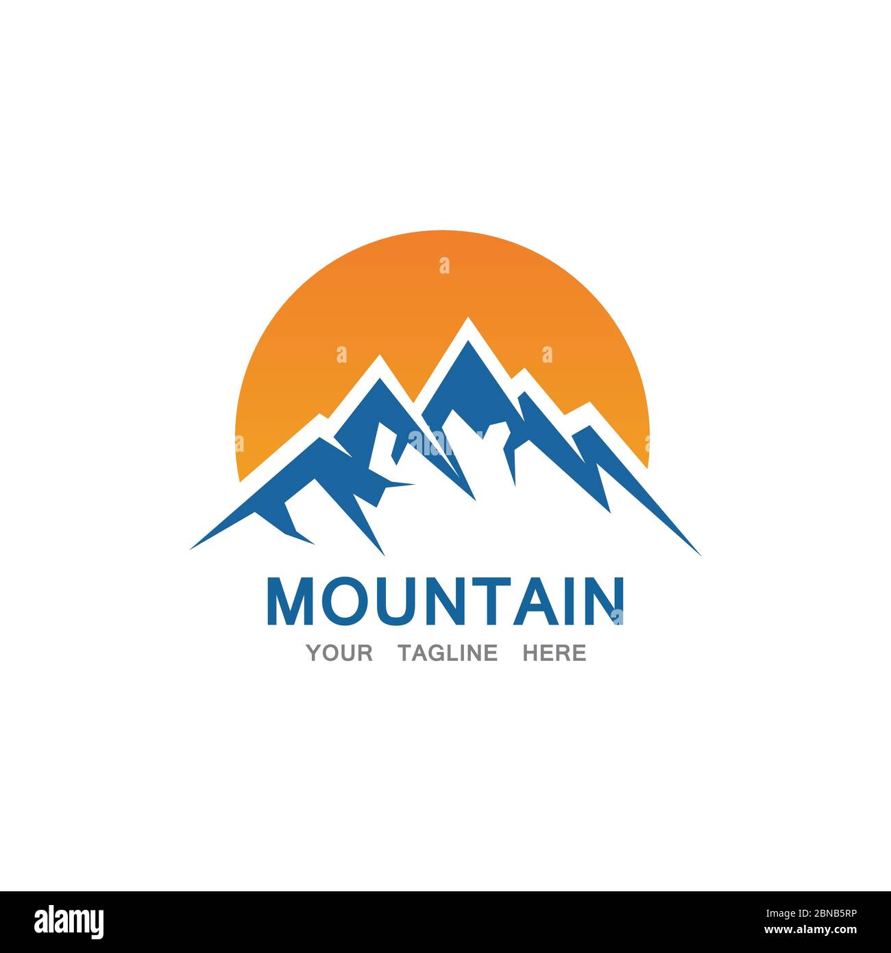 Mountain and sun Logo Business Template Vector Stock Vector