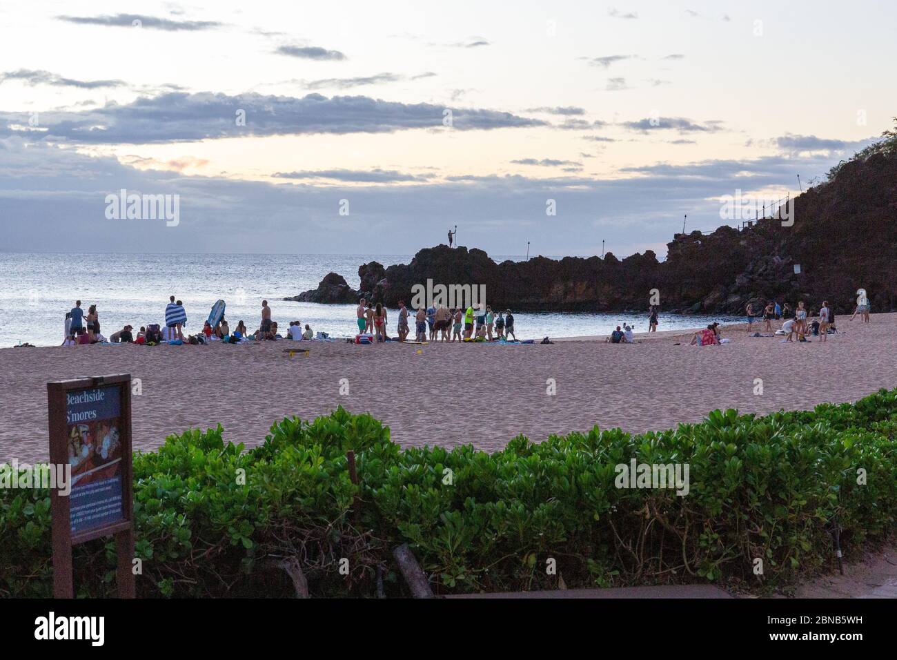 Black Rock Beach, Maui Stock Photo - Alamy