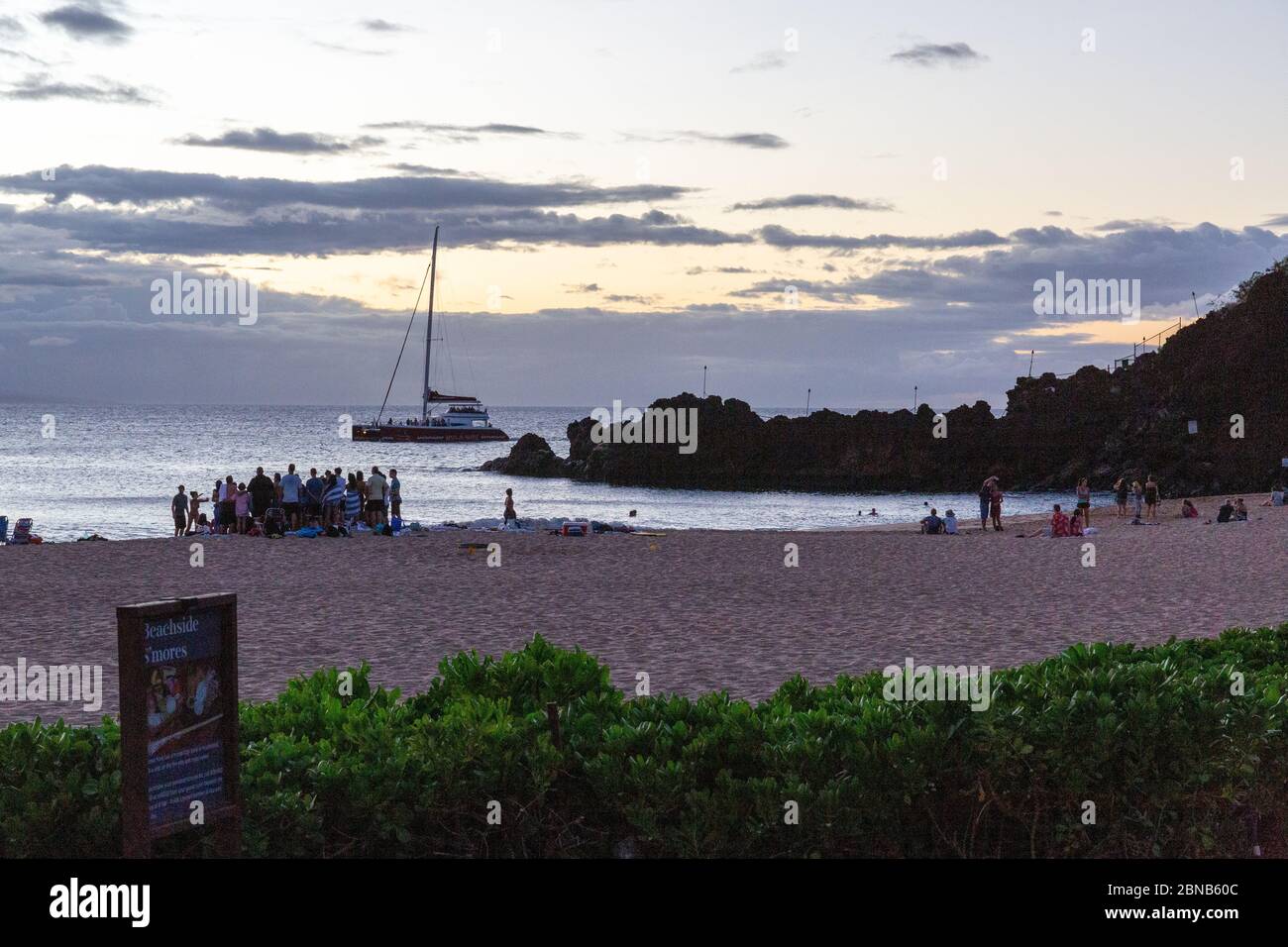 Black Rock Beach, Maui Stock Photo - Alamy