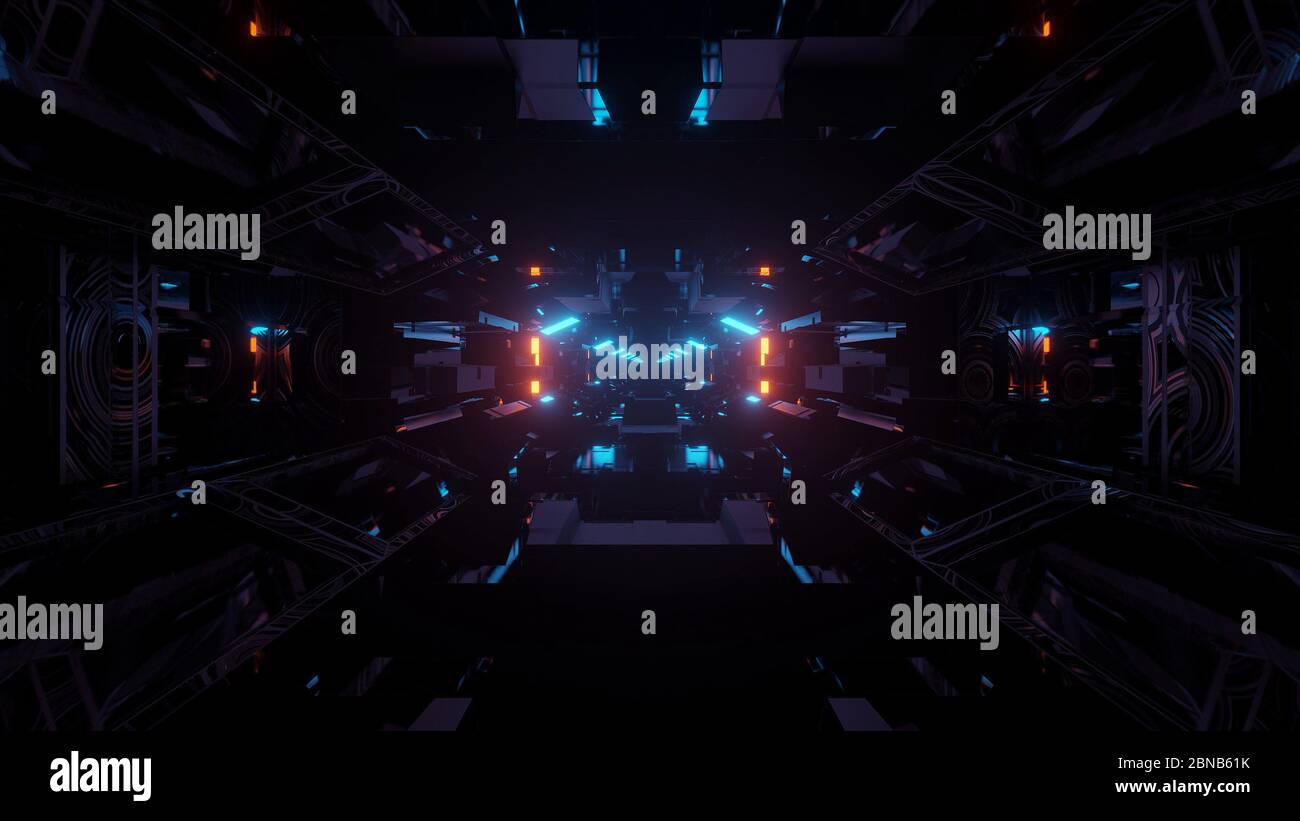 Illustration of a futuristic background with colourful neon lights ...