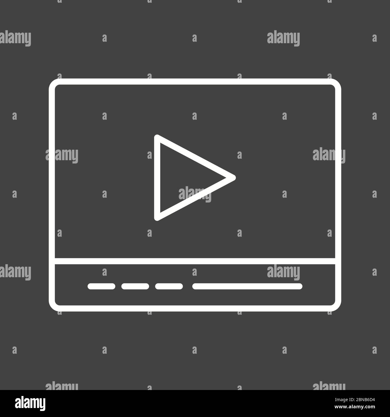 Beautiful Video Player Line Vector Icon Stock Vector Image & Art - Alamy