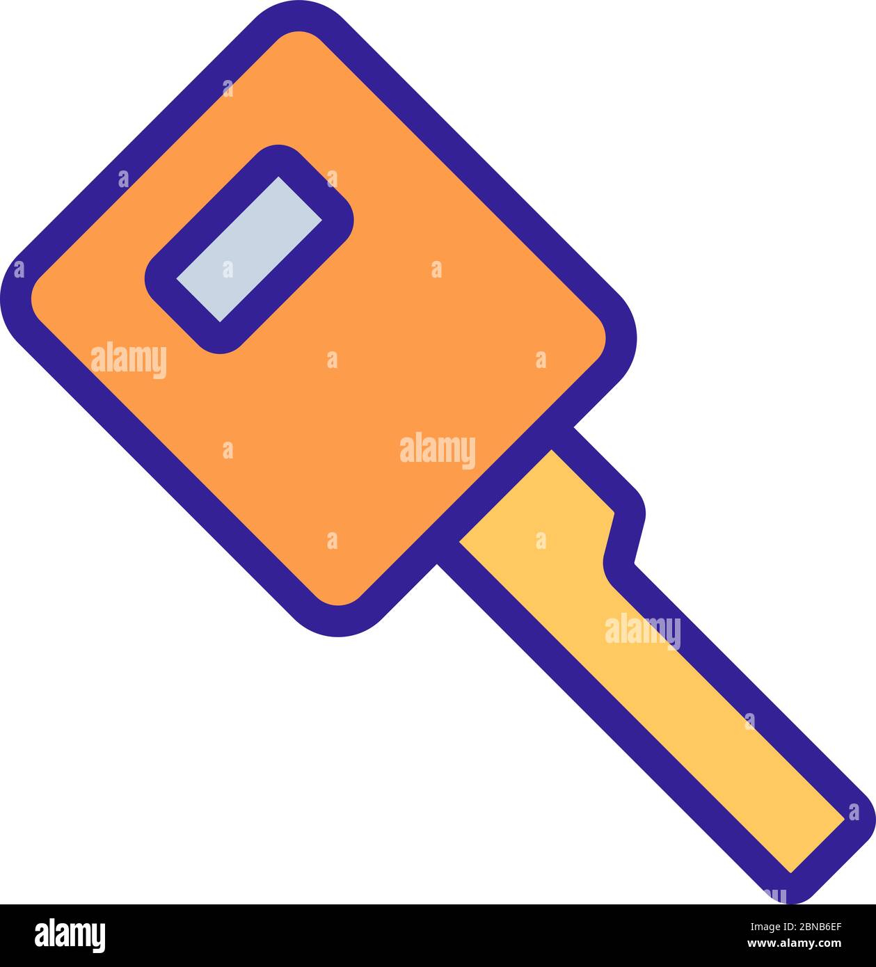 square shaped auto key icon vector outline illustration Stock Vector ...