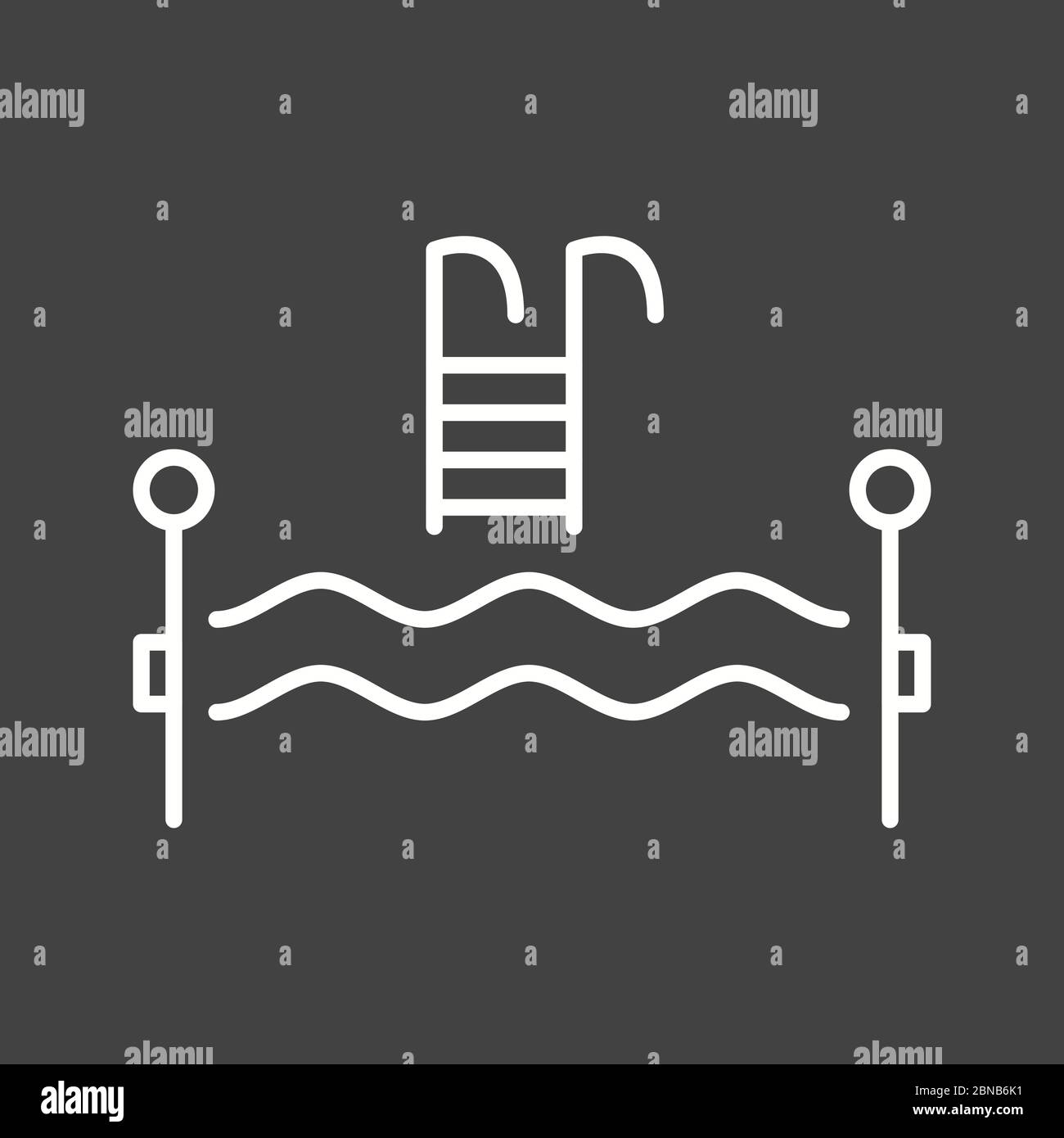 Beautiful Swimming Pool Line Vector Icon Stock Vector Image & Art - Alamy