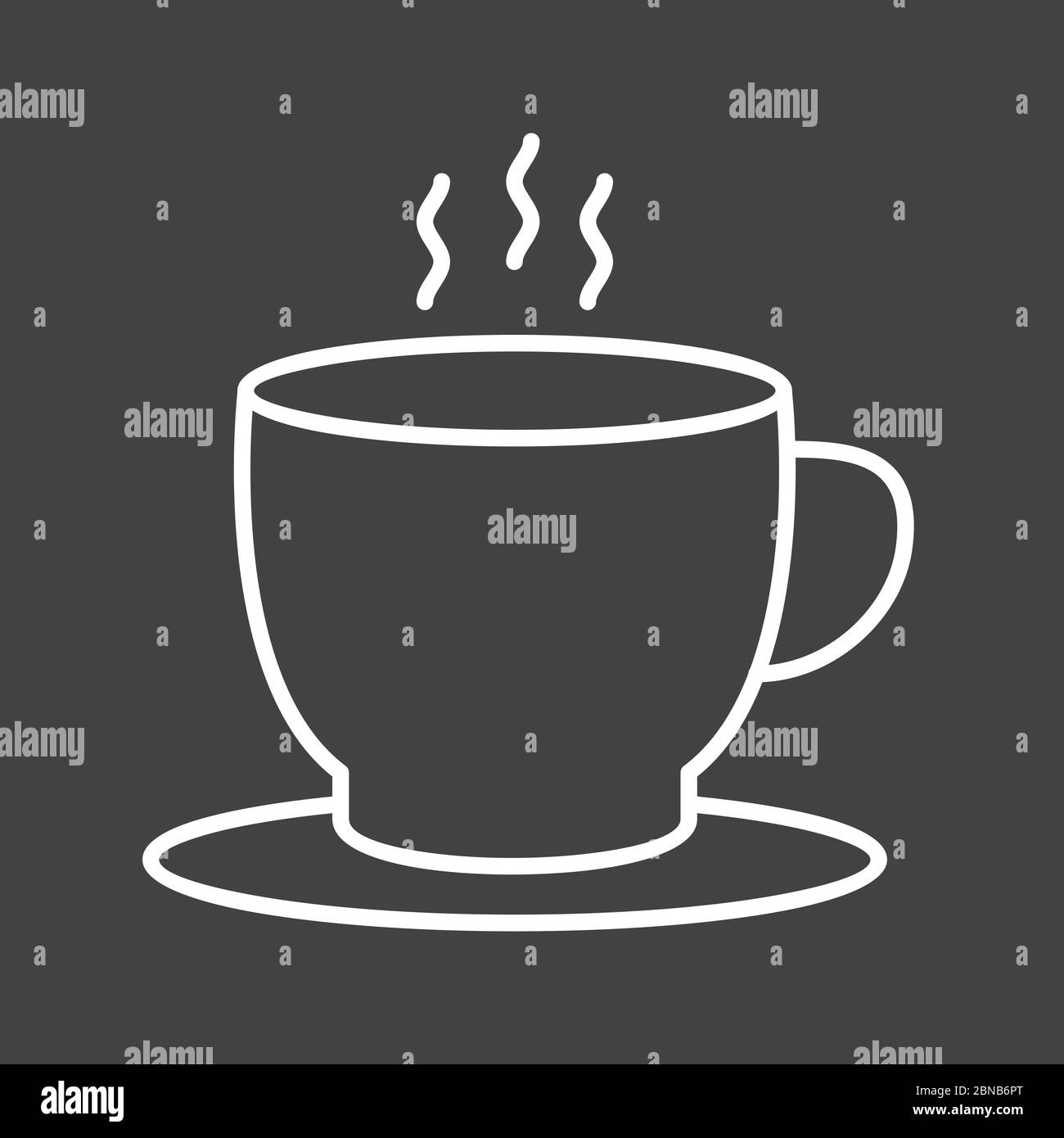 Beautiful Tea Cup Line Vector Icon Stock Vector Image & Art - Alamy
