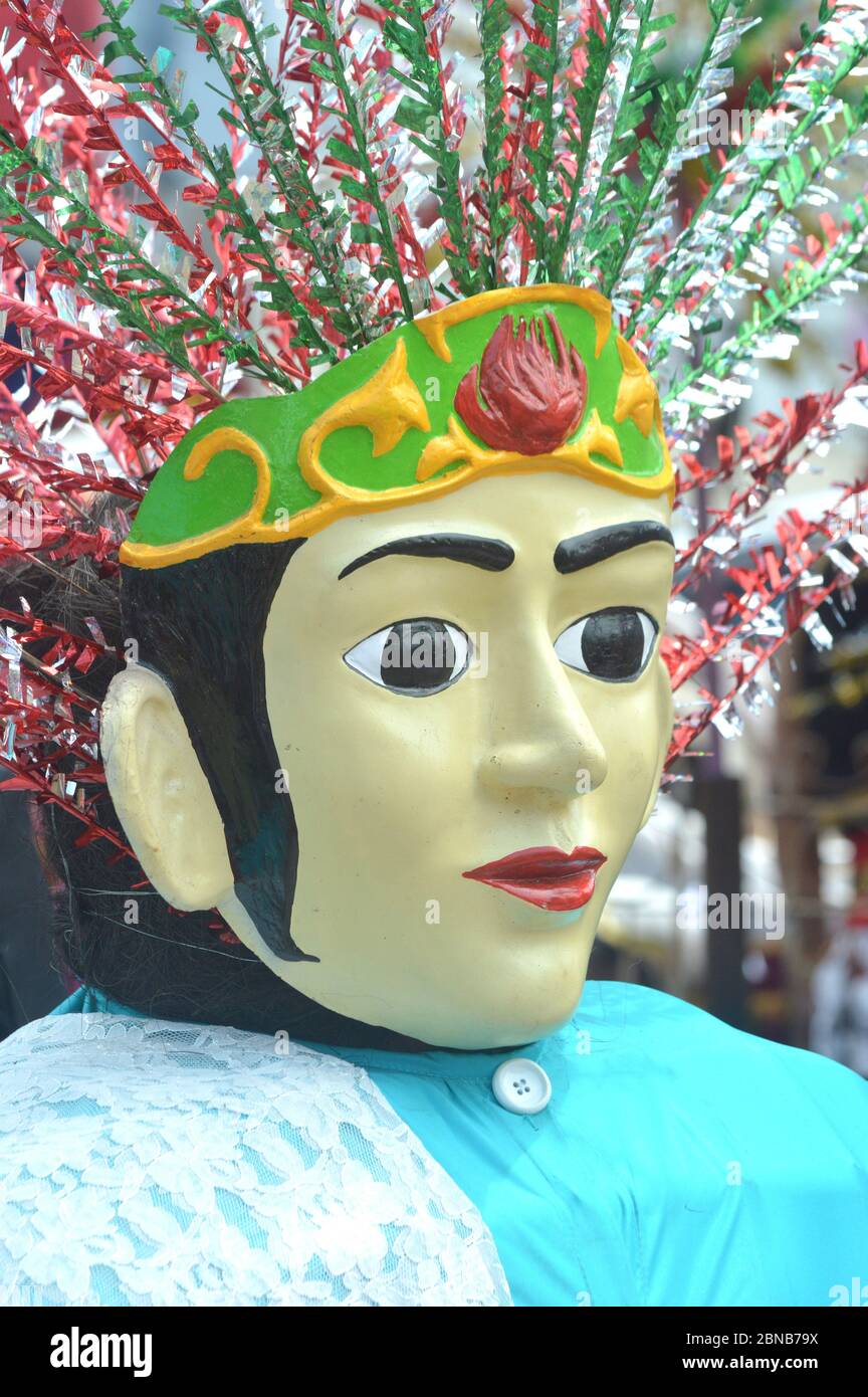 Ondel-ondel, statue or doll that is the mascot of the Betawi people in the city of Jakarta Stock Photo