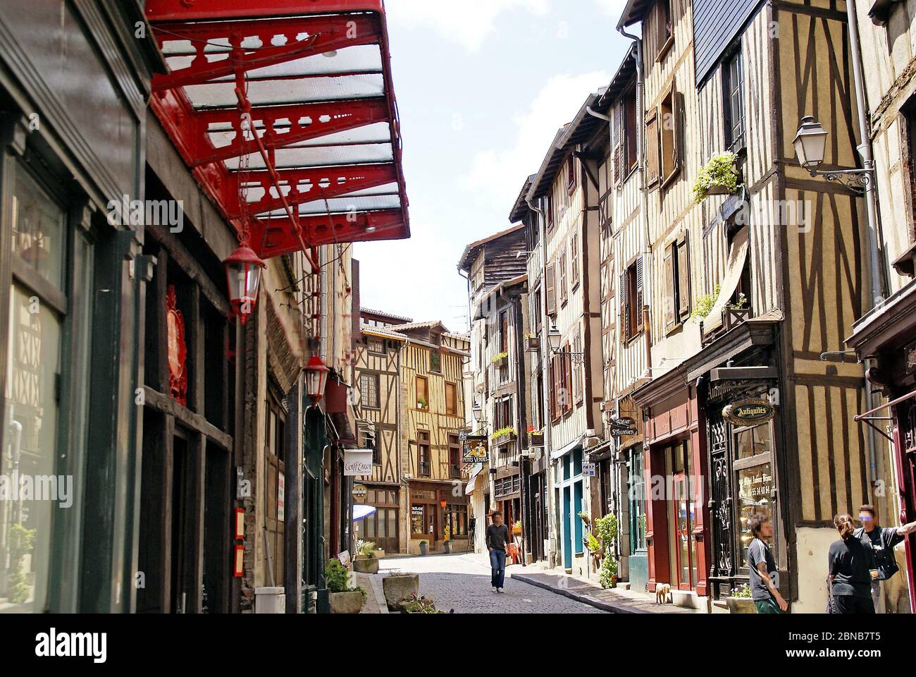 Limoges in France Rue de la Boucherie in the Chateau Quarter of the