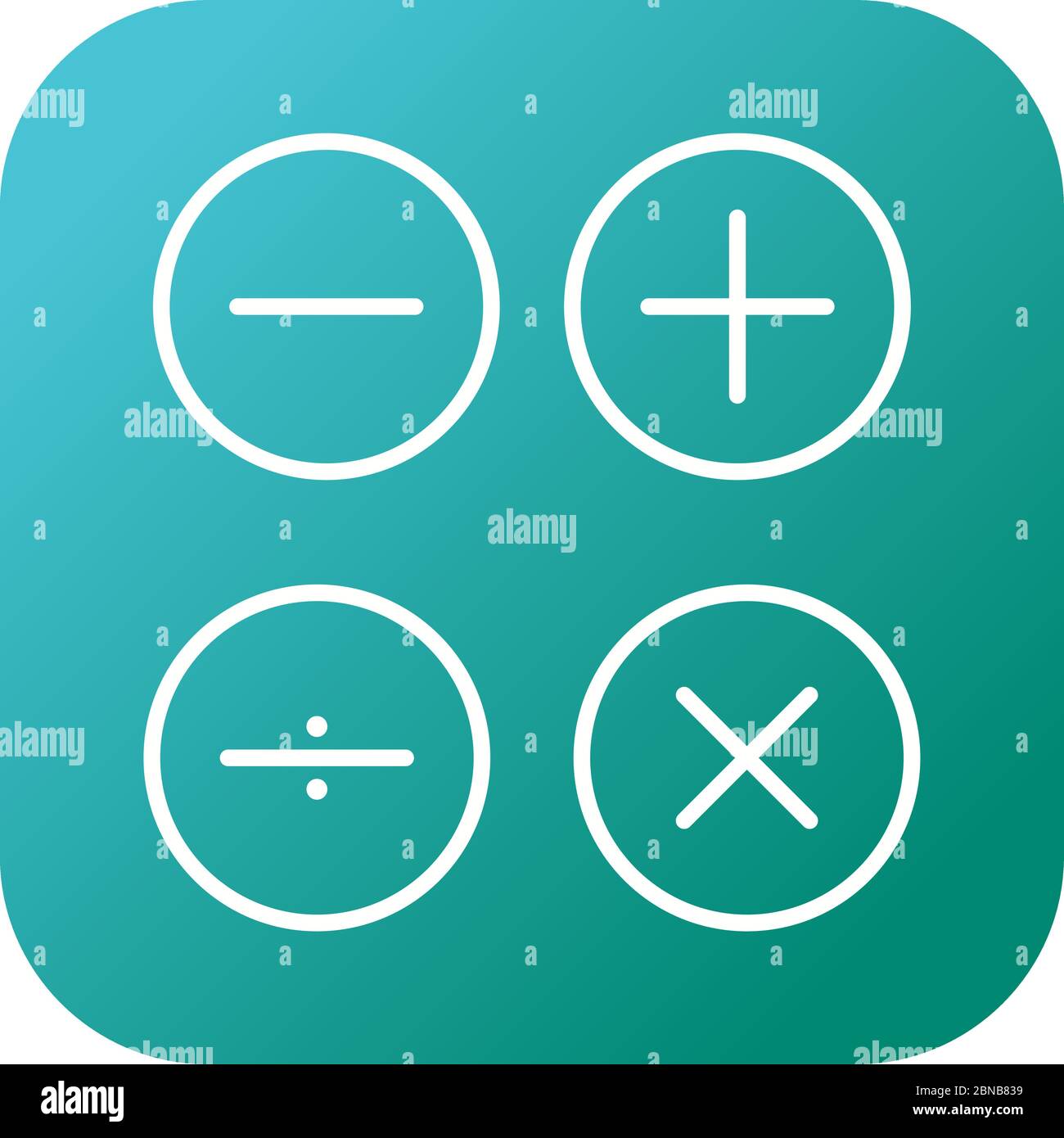 Beautiful Math Symbols Line Vector Icon Stock Vector Image & Art - Alamy