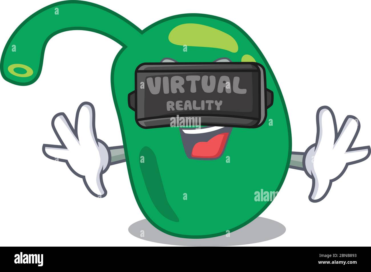 A cartoon image of pineal using modern Virtual Reality headset Stock Vector