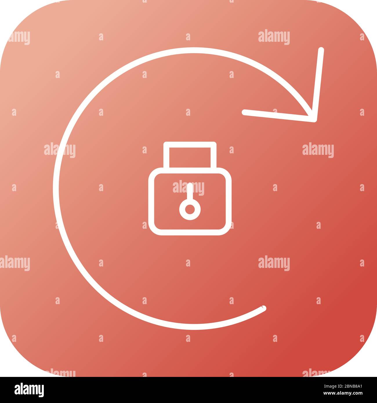 Beautiful Rotation Locked Line Vector Icon Stock Vector Image & Art - Alamy