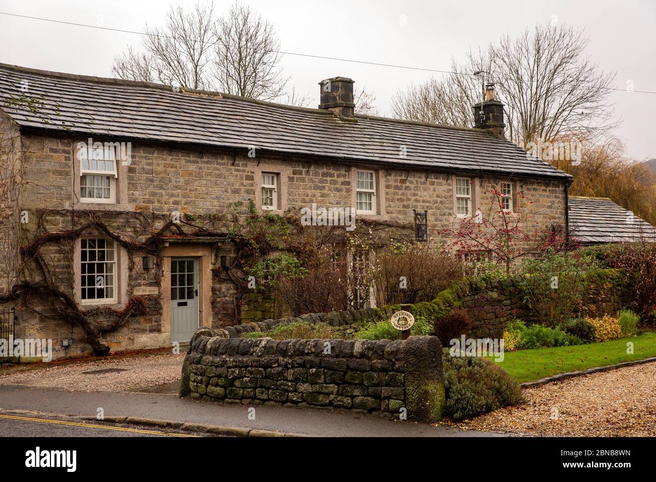 UK, England, Derbyshire, Baslow, Calver Road, The Old attractive