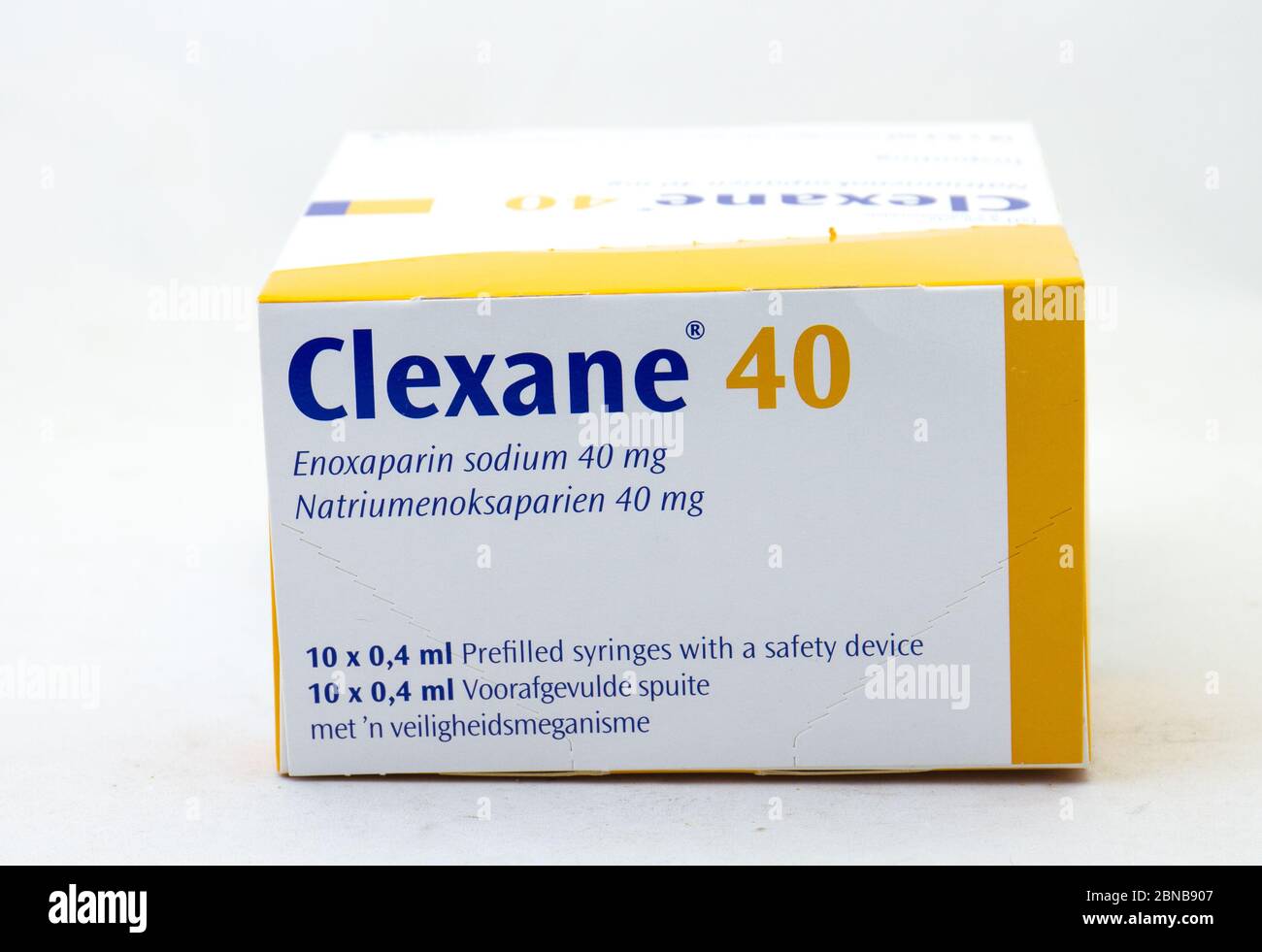 Alberton, South Africa - a box of 10 Clexane 40 prefilled syringes with  safety device isolated on a clear background image with copy space Stock  Photo - Alamy