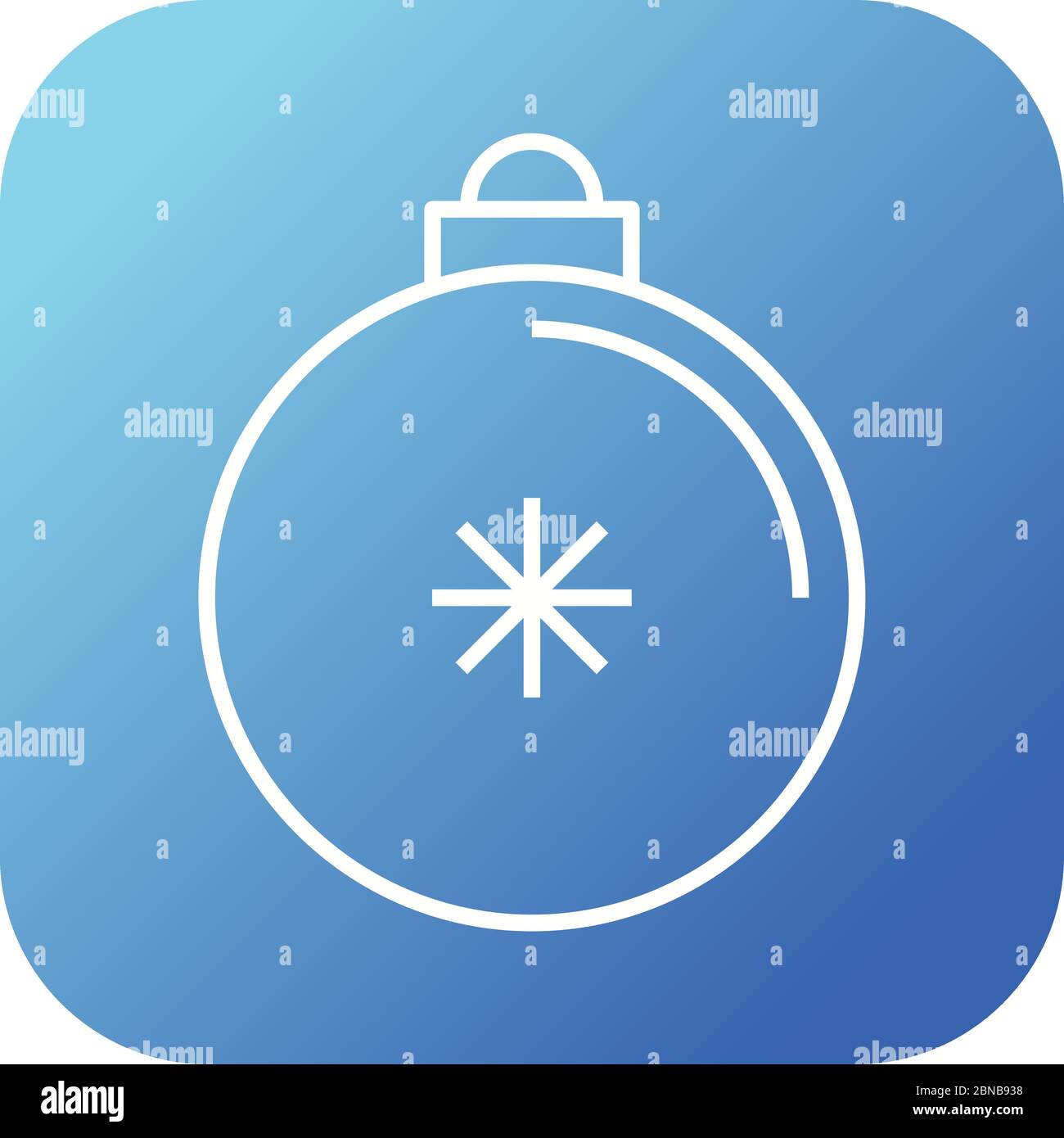 Beautiful Christmas Ball Line Vector Icon Stock Vector Image & Art - Alamy