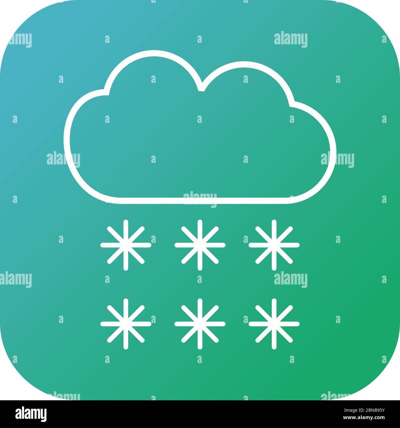 Beautiful Snowfall Line Vector Icon Stock Vector Image & Art - Alamy
