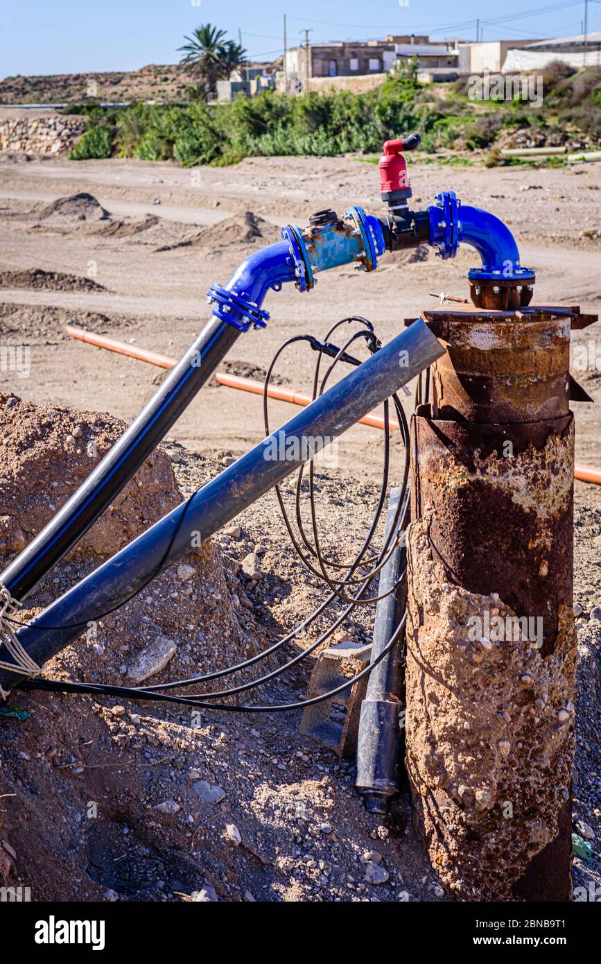 valve on 500mm drink water pipes joined with multi joint members into