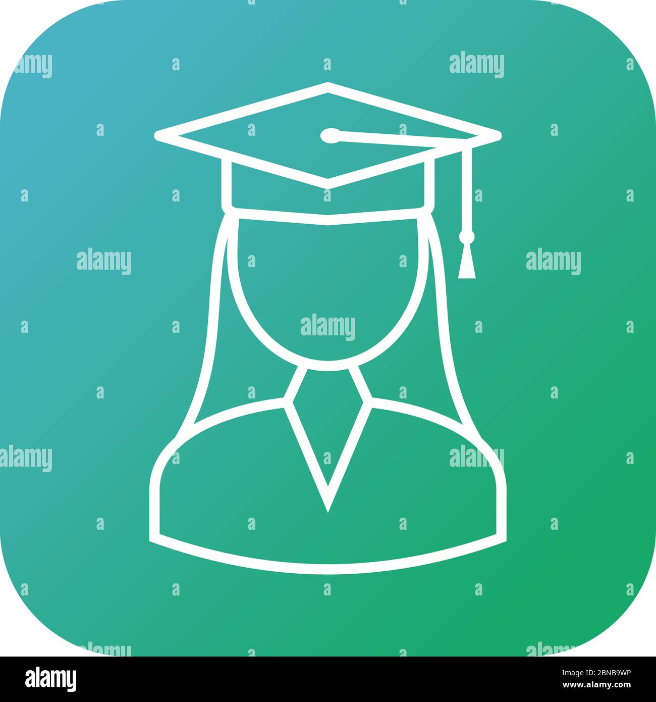Beautiful Female Student Line Vector Icon Stock Vector Image & Art - Alamy