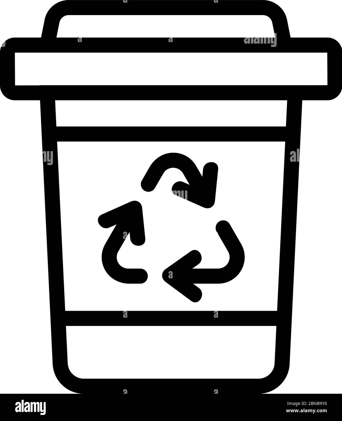 garbage disposal icon vector outline illustration Stock Vector Image