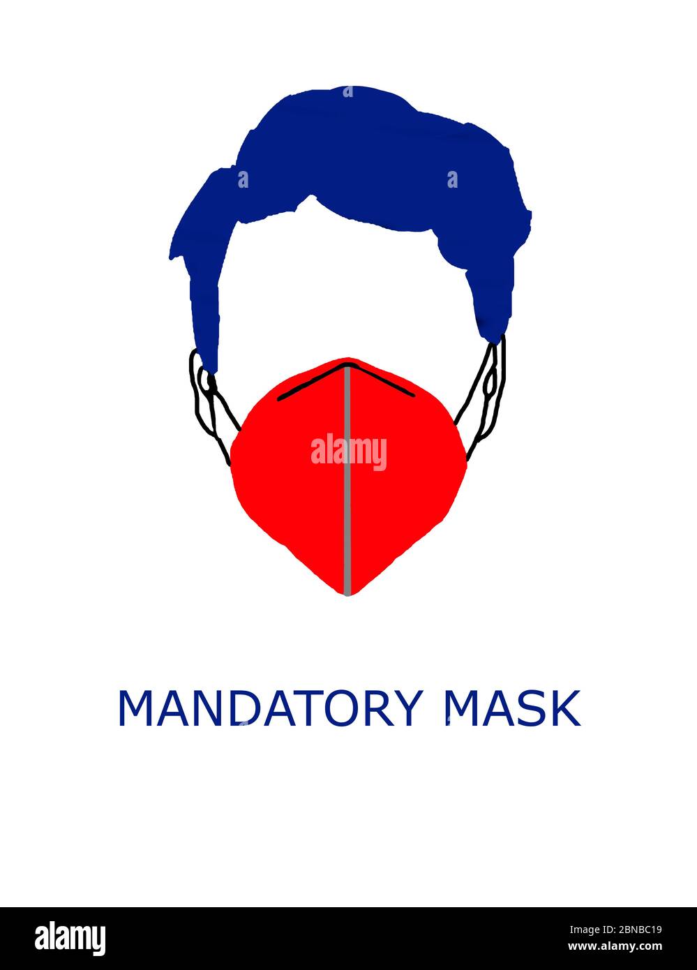 sign of mask required or poster about mandatory mask Stock Photo - Alamy
