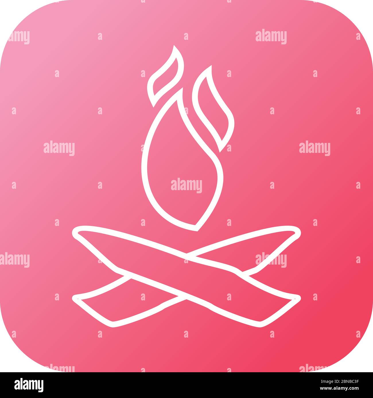 Beautiful Fire Line Vector Icon Stock Vector Image & Art - Alamy