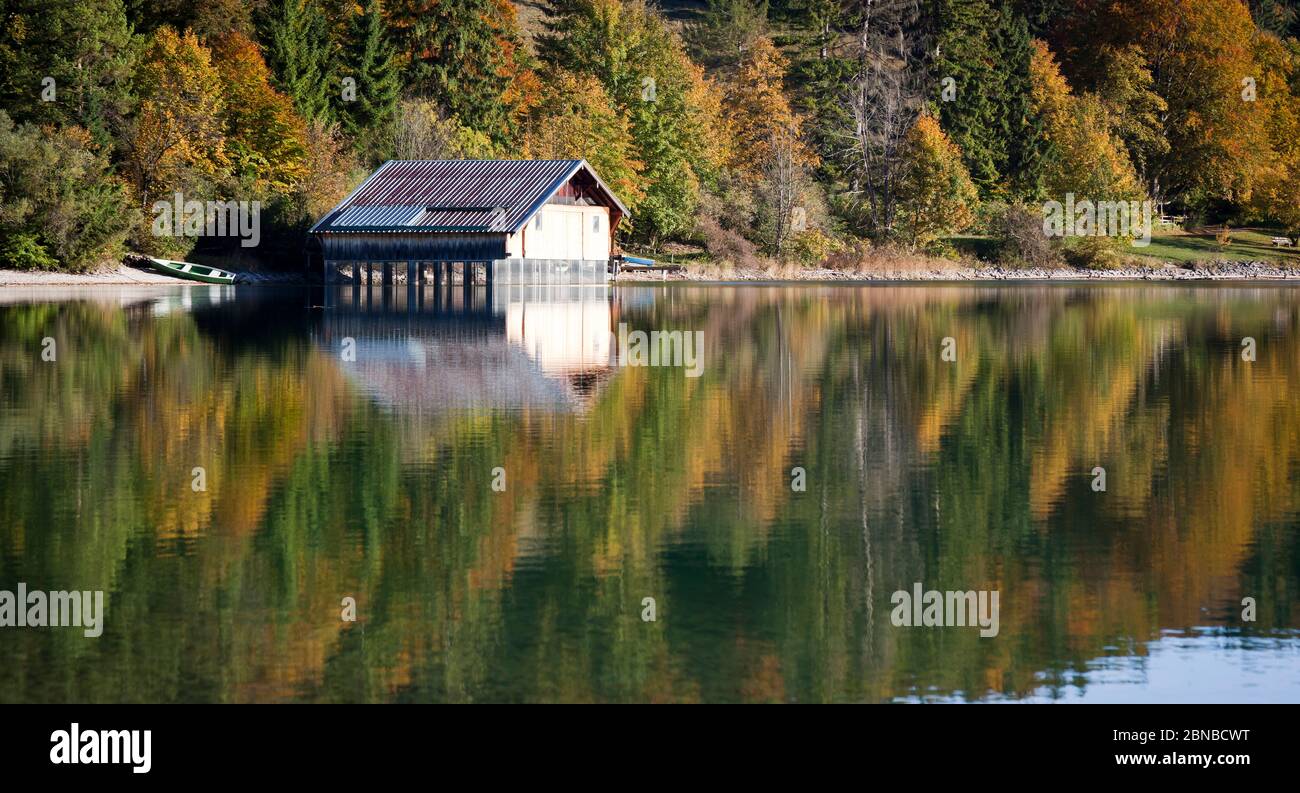 Lake Walchen, Germany, Bavaria Stock Photo