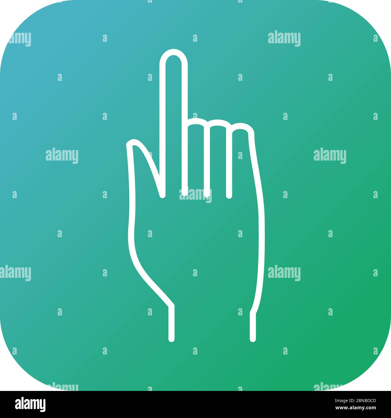 Beautiful Raised Finger Line Vector Icon Stock Vector Image & Art - Alamy
