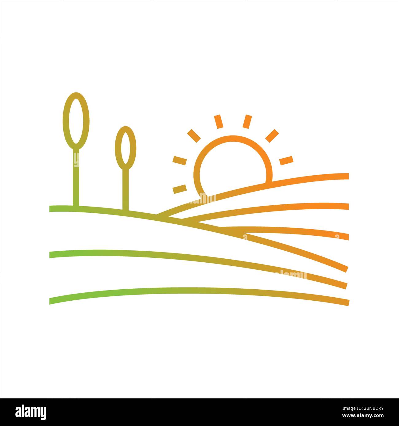 Beautiful farms Line Vector Icon Stock Vector Image & Art - Alamy