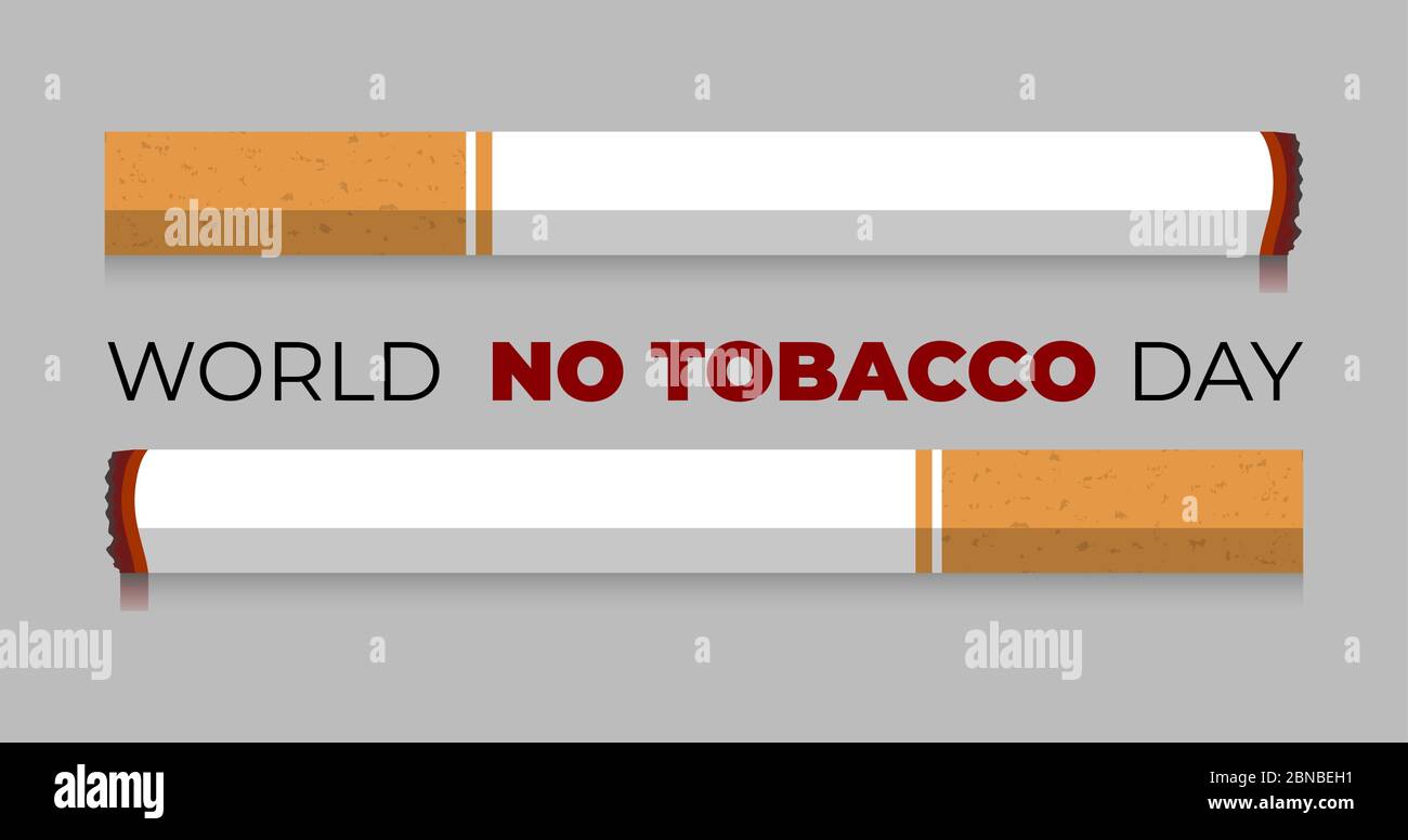 May 31st World No Tobacco Day. No Smoking Day Awareness. Poison of cigarette. Vector