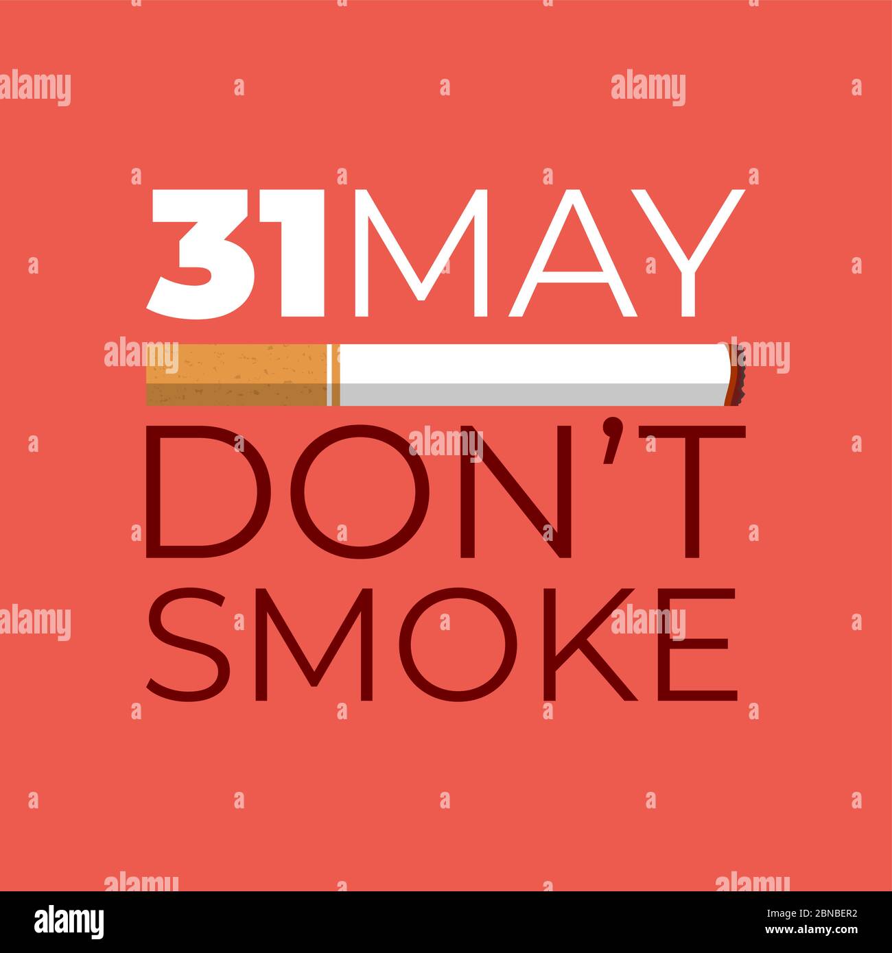 31th May Stop Smoking Day vector illustrations Stock Vector