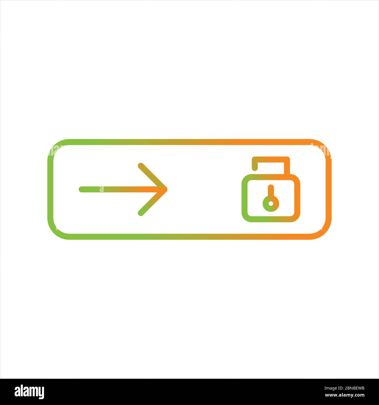Beautiful Slide Unlocked Line Vector Icon Stock Vector