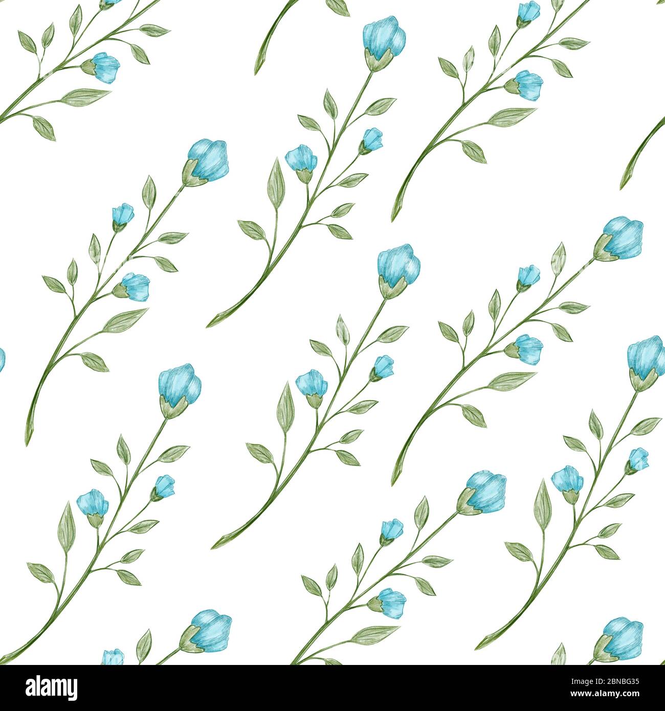 Vintage floral seamless pattern, hand drawn illustration Stock Photo ...
