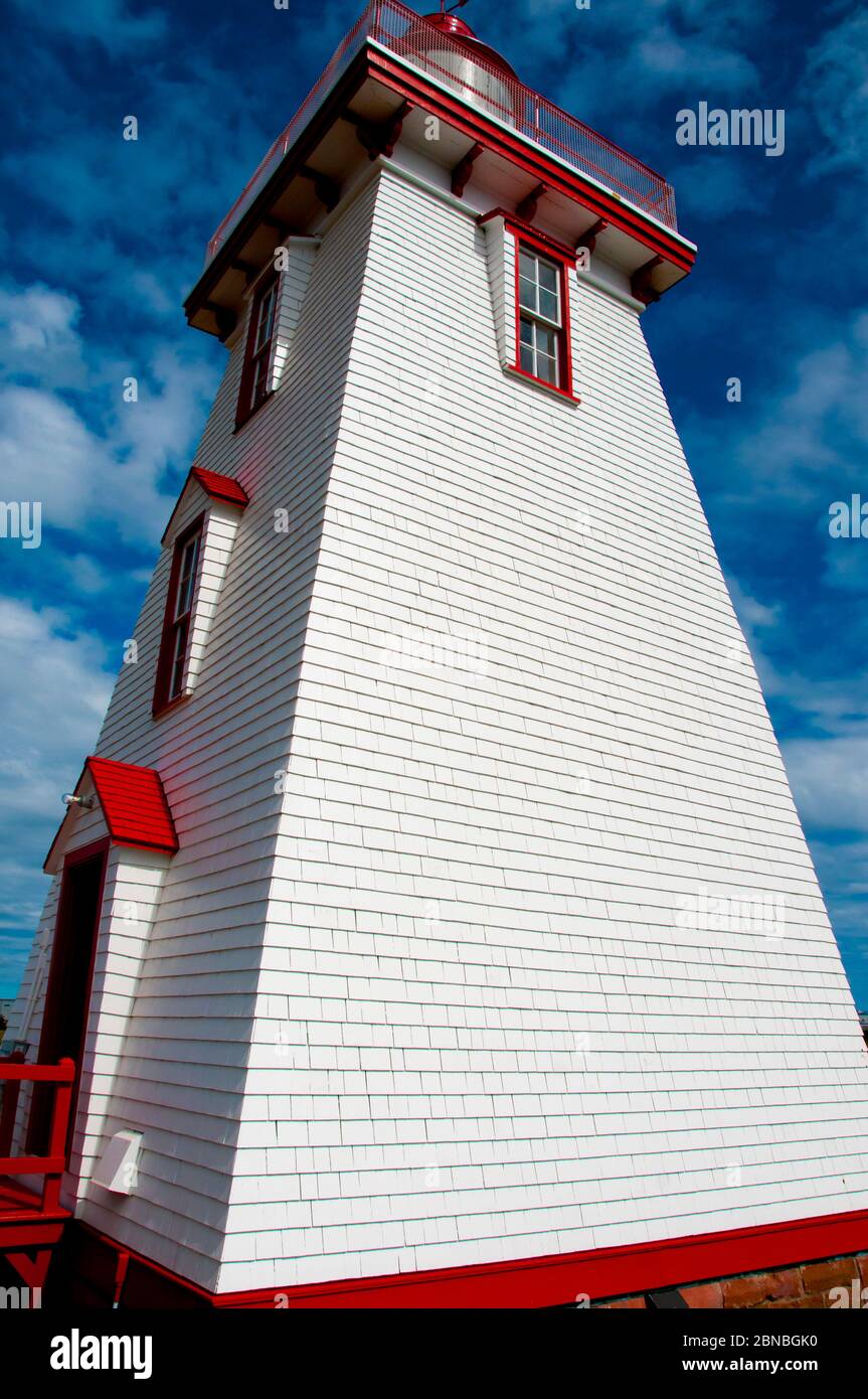 Souris Historic Lighthouse PEI Canada Stock Photo Alamy