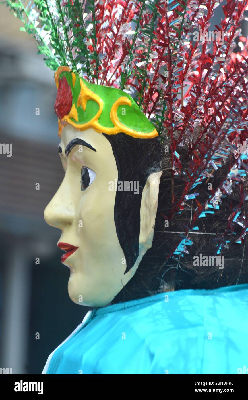 Ondel-ondel, statue or doll that is the mascot of the Betawi people in the city of Jakarta Stock Photo