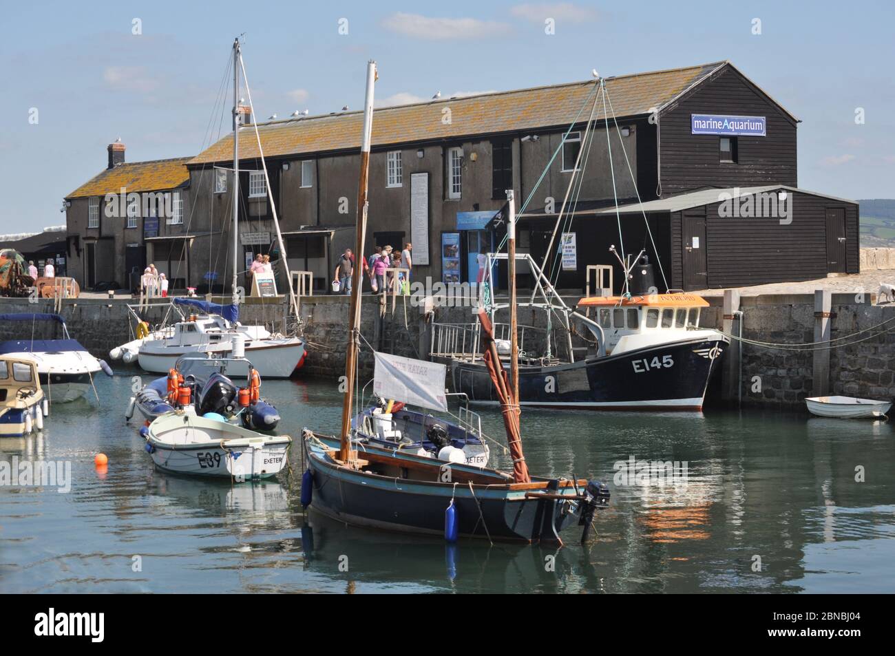 Lyme Regis harbour Stock Photo