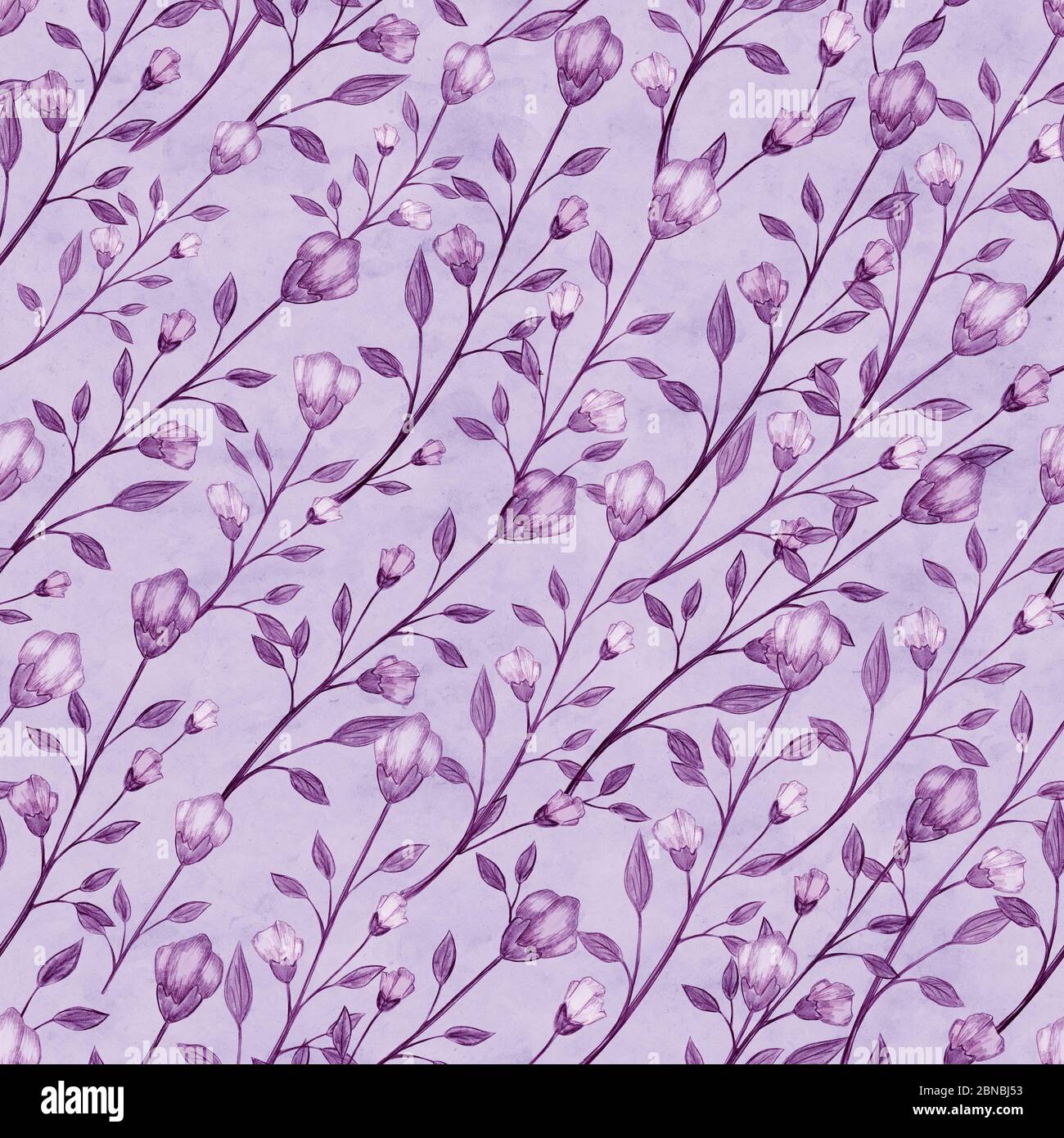 Vintage floral seamless pattern, hand drawn illustration Stock Photo ...