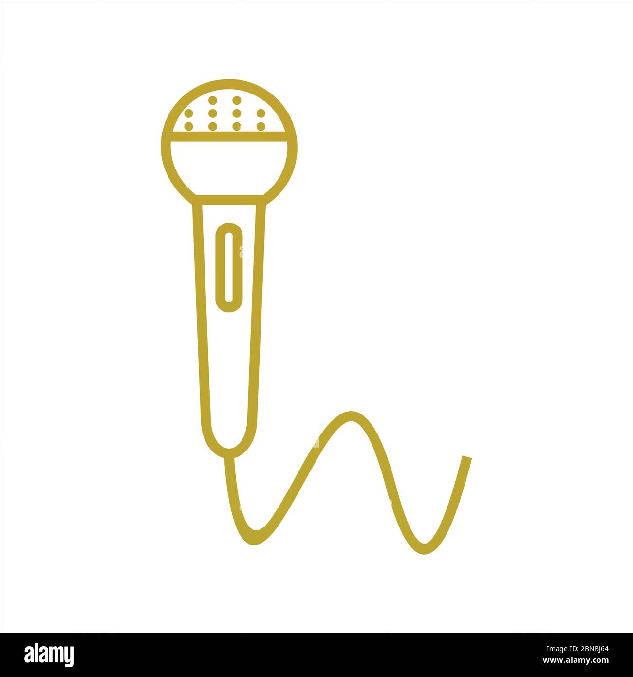 Beautiful Mic with Wire Line Vector Icon Stock Vector Image & Art - Alamy