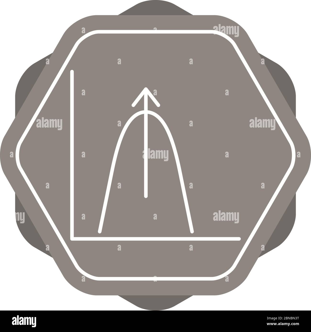 Beautiful Bell shaped graph line Vector Icon Stock Vector Image & Art ...