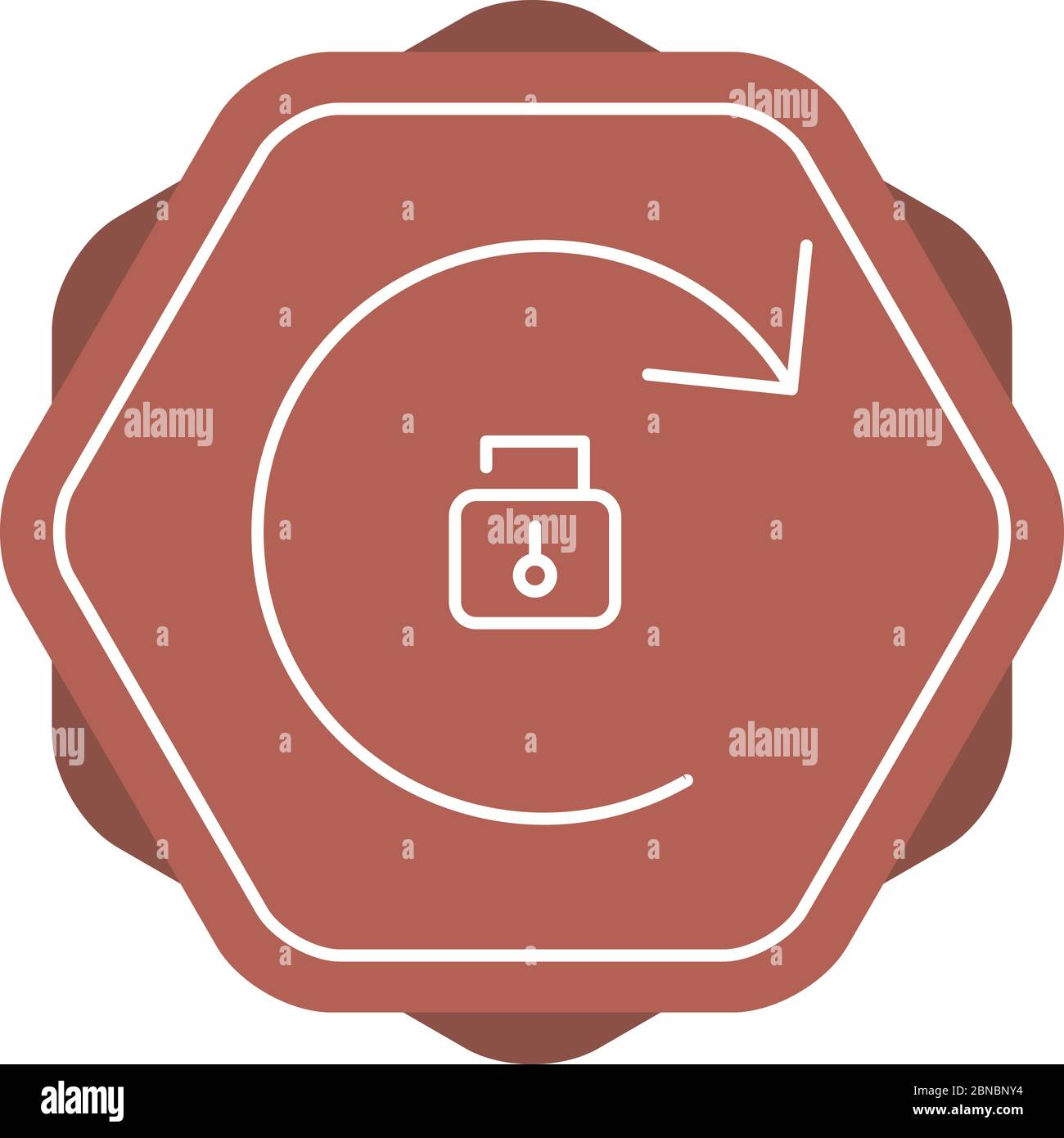 Beautiful Rotation Unlocked Line Vector Icon Stock Vector