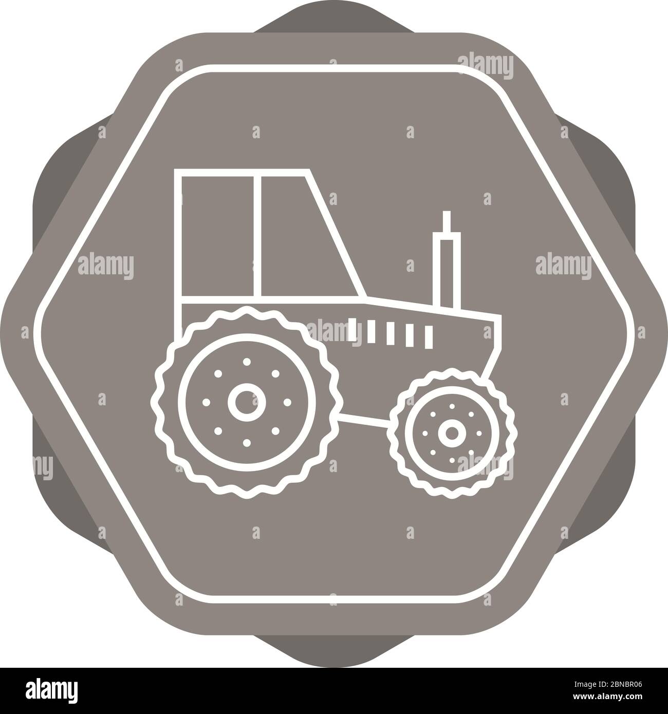 Beautiful Tractor Line Vector Icon Stock Vector Image & Art - Alamy