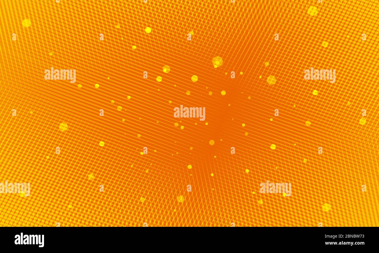 Orange pop art background Stock Vector