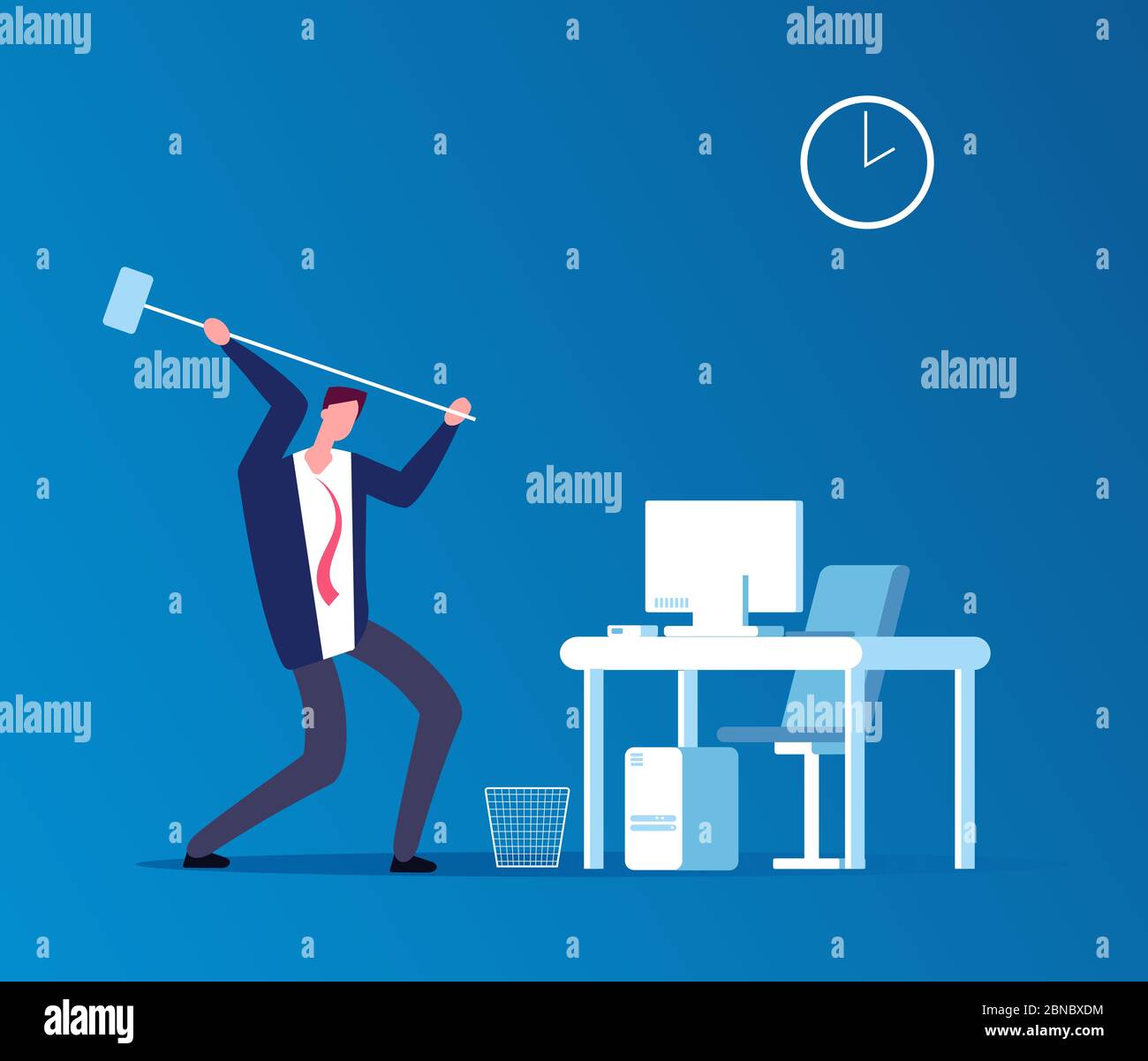 Workplace computer table pc Stock Vector Images Alamy