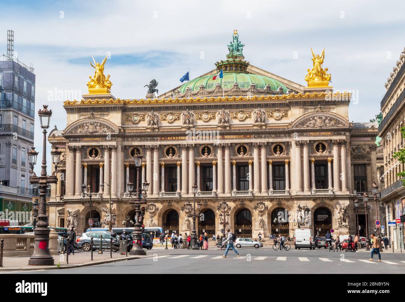 Opera Garnier and The National Academy of Music in Paris, France Stock Photo