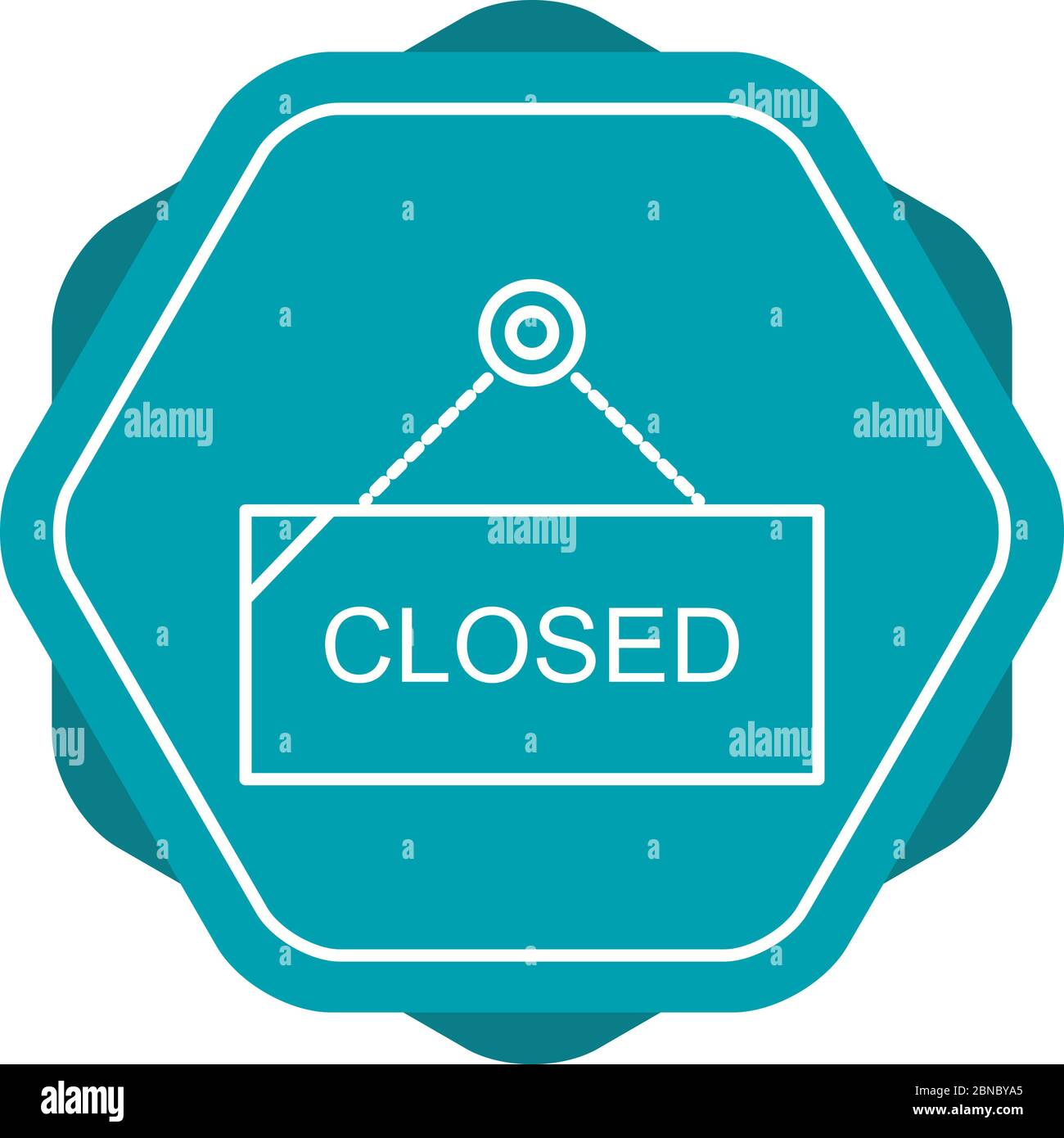 Beautiful Closed Tag Line Vector Icon Stock Vector