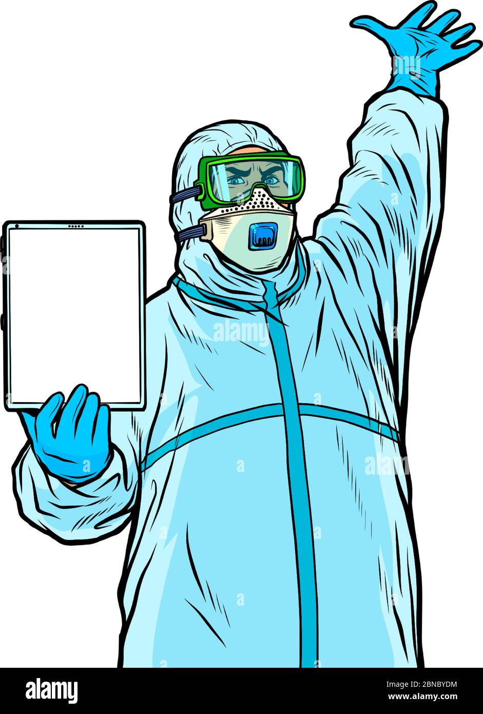 Doctor important information, covid19 coronavirus epidemic Stock Vector