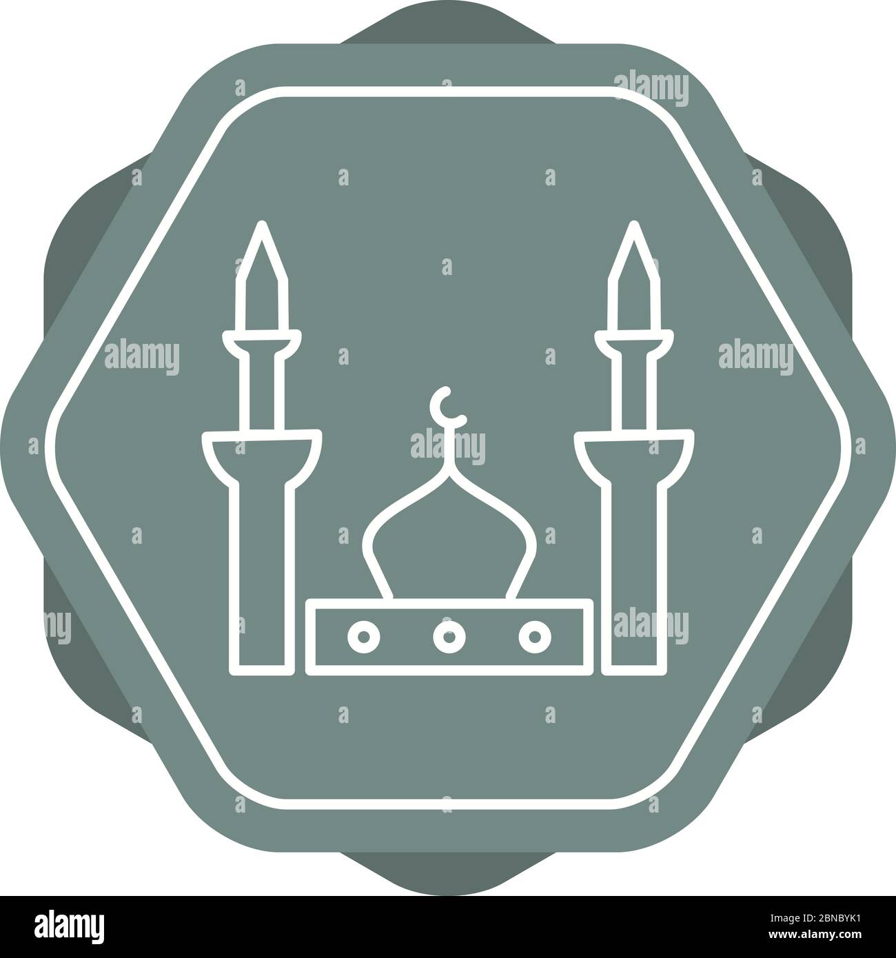 Beautiful Mosque Line Vector Icon Stock Vector Image & Art - Alamy