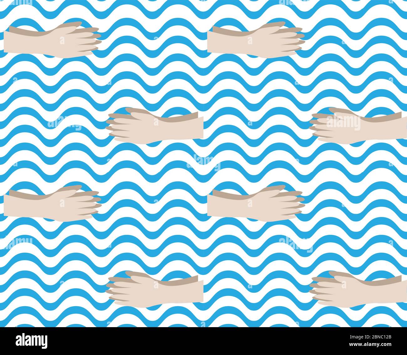 Wash your hands seamless pattern illustration Stock Vector
