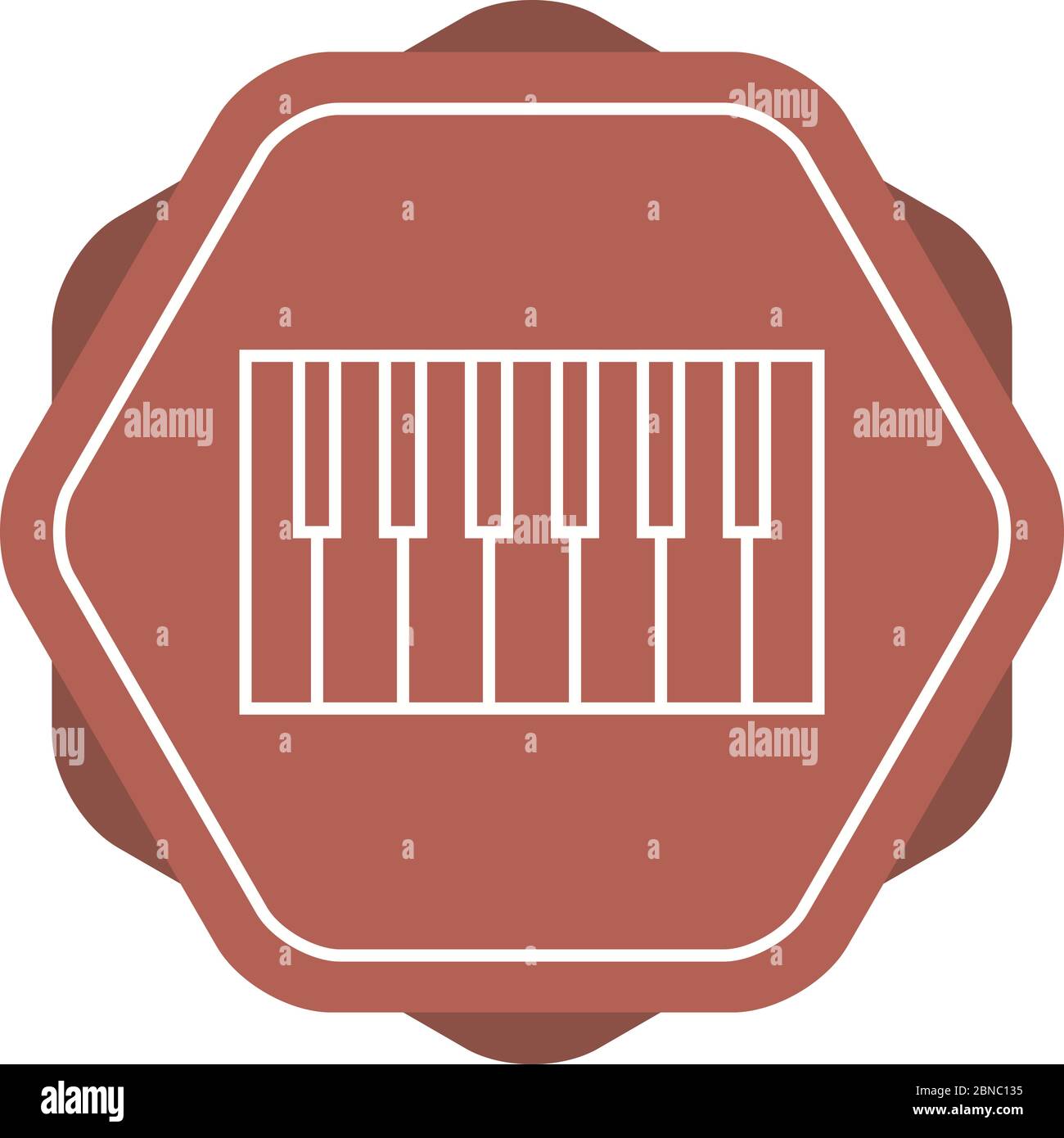 Beautiful Piano Keys Line Vector Icon Stock Vector Image & Art - Alamy