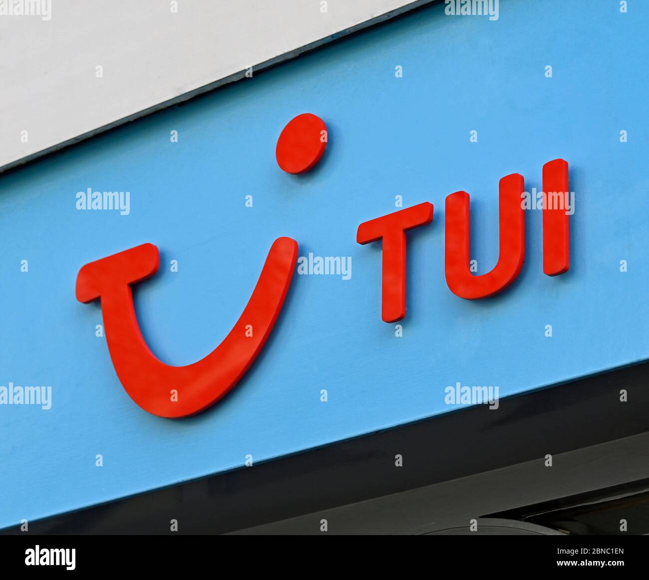 TUI Group logo. Highgate, Kendal, Cumbria, England, United Kingdom, Europe. Stock Photo