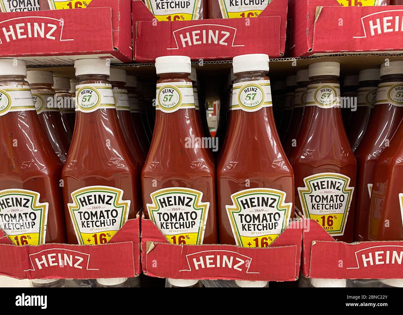 Tönisvorst, Germany May 14. 2020 View on isolated Heinz tomato